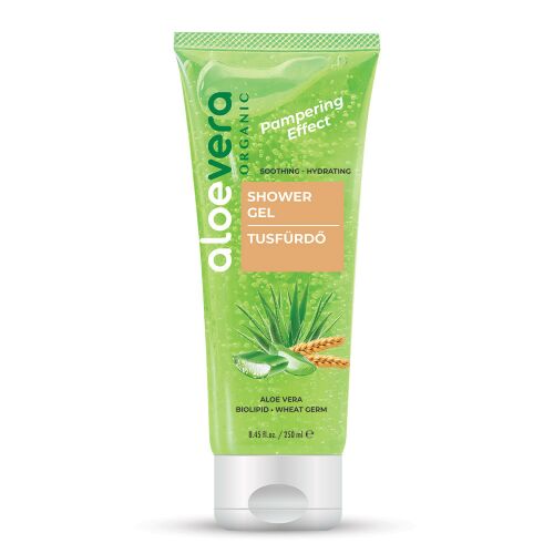 Aloe Vera Organic Kényeztető Hatású Tusfürdő 250ml nyugtató és hidratáló hatással - Alveola