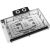 Alphacool Core Geforce RTX 5090 GPU vízhűtő, átlátszó tető, ferde nézet
