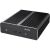 Akasa Newton S UCFF ventilátor nélküli mini PC ház Intel NUC-hoz, elölnézet USB és audio portokkal