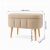 Atelier Del Sofa Pouffe Beige Mini Oslo - Beige 169172254