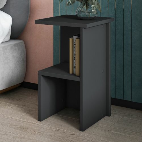 Hanah Home Nightstand Anthracite Roisin - Anthracite 169174283 - Hanah Home