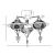 Opviq Chandelier Multicolor 7788-3 169182413