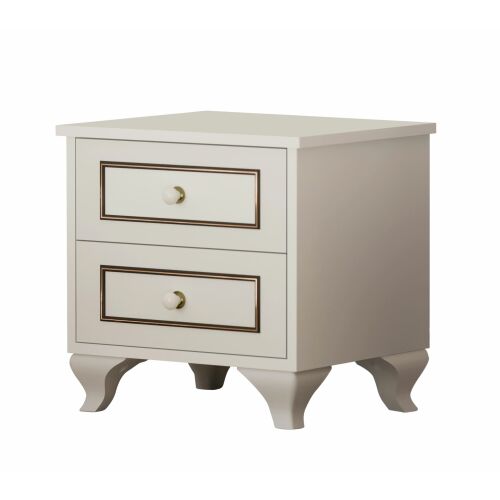 Hanah Home Éjjeliszekrény Matt Fehér Szürke - Rb-103 169183416 - Éjjeliszekrény