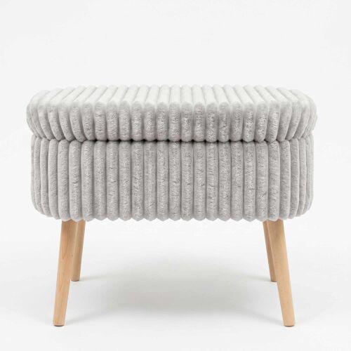 Atelier Del Sofa Pouffe Grey Mini Oslo Linen - Grey 169185473 - Lábtartó és puff