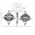 Opviq Chandelier Multicolor 7788-2 169185733