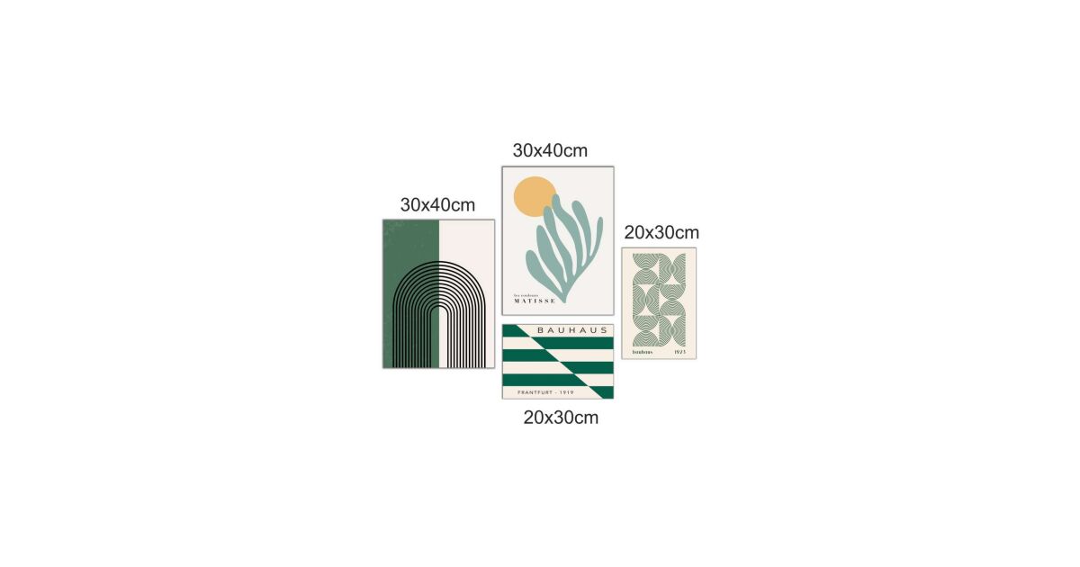 Wallity Dekoratív MDF festmény (4 darabos) Többszínű Mdf - 00132 169185834