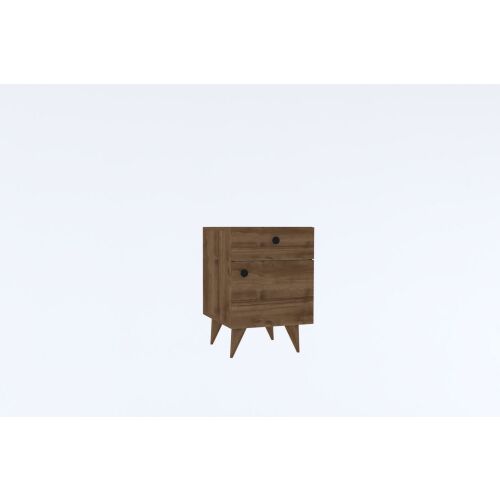 Hanah Home Nightstand Walnut Pila - Walnut 169185823 - Hanah Home