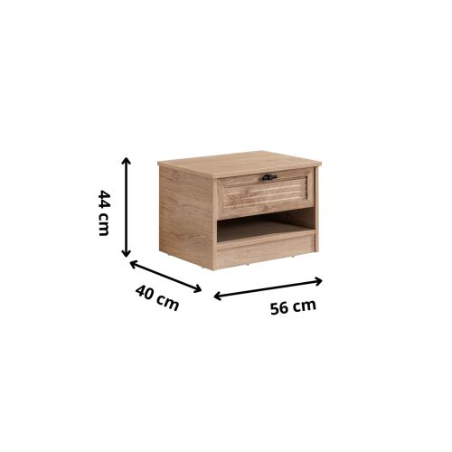 Hanah Home Éjjeliszekrény Barna Polo 169207782 - Éjjeliszekrény