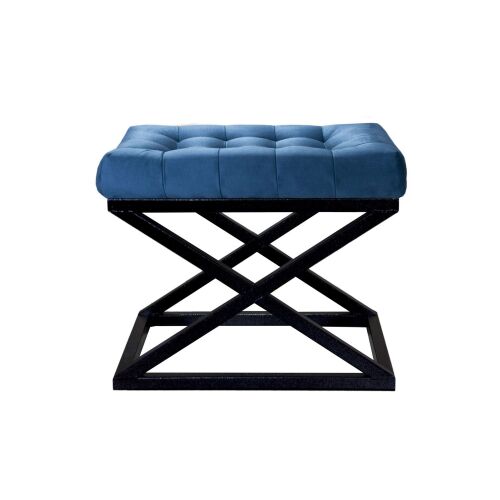 Atelier Del Sofa Puff Sötétkék Fekete Capraz - Fekete 169211239 - Lábtartó és puff