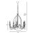 Az Opviq Chandelier Multicolor 7756-5 műszaki rajza 60 cm átmérővel és 60-90 cm magassággal