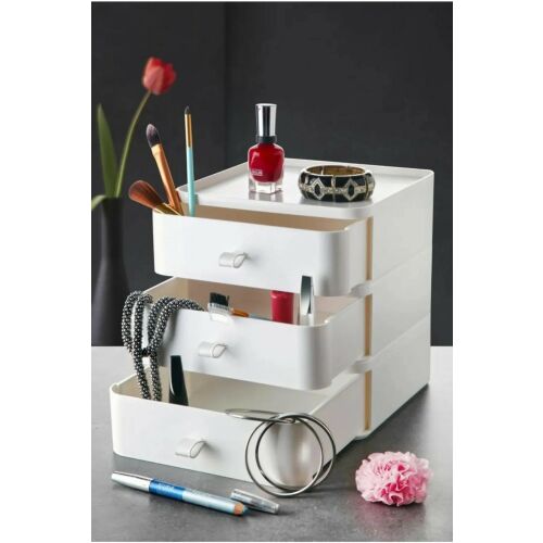 Hermia Make-Up Organizer White Byv - White