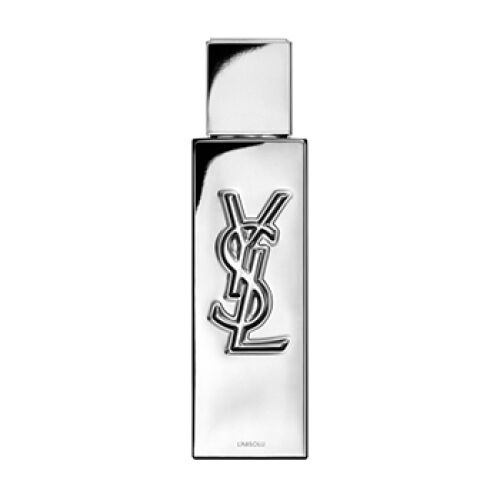Yves Saint Laurent MYSLF L'absolu 40 ml férfi parfümös üveg, ezüst, 3/4 nézet fehér alapon - Férfi parfüm