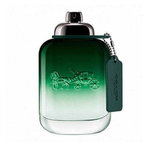 Coach Green 100 ml férfi parfüm teszter üveg, döntött nézet fehér alapon - Coach