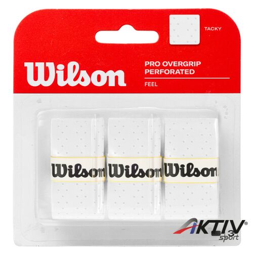 Teniszütő grip Wilson Pro Perforated 3 db fehér