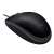 Logitech B110 Wired Optical Silent Mouse, Black, side view