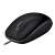 Logitech B110 Wired Optical Silent Mouse, Black, side view