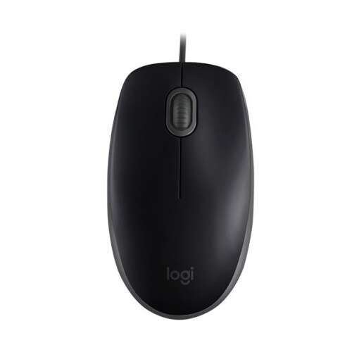 Logitech B110 Optical Silent USB Mouse - Black, wired, optical