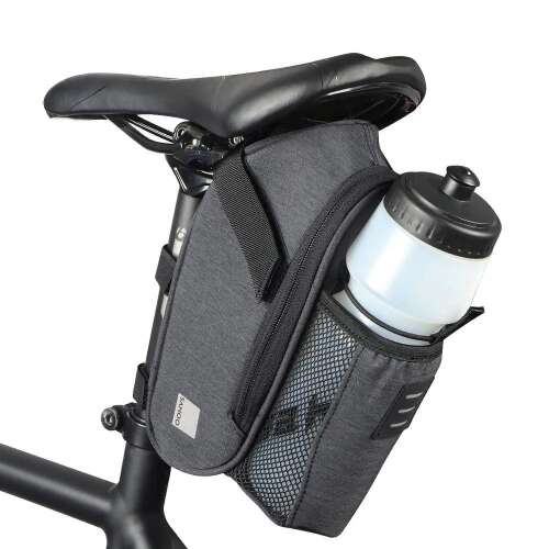 Univerzális kerékpáros / biciklis tartó, táska, ülésre szerelhető, palack tartóval, 1.8L, szürke, vízálló, Sahoo 131464-SA 45088461