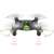 Syma X20P mini drone with camera, black and green, flying