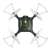 Syma X20P mini drone with camera, black and green, top view