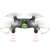 Syma X20P mini drone with camera, black and green, flying
