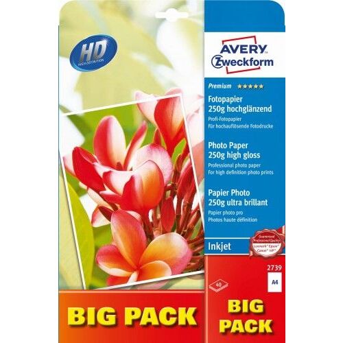 Avery-Zweckform Premium Inkjet Photo Paper high gloss 2739 Fénykép papír DIN A4 250 g/m² 50 lap Magasfényű