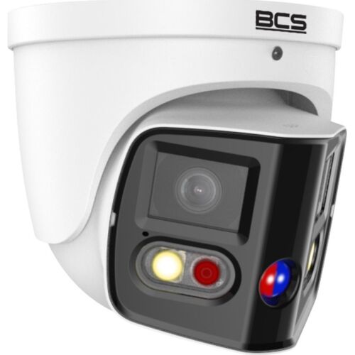 BCS BCS-L-PEIP2X4FCR2L2-Ai1 8MP IP dóm kamera NightColor technológiával, szögből nézve fehér háttéren - Lakberendezés