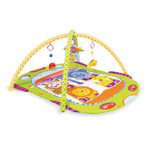 Lorelli Toys Játszószőnyeg játékhíddal - Szafari #zöld-rózsaszín 31302027