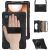 eSTUFF ES681867-BULK fekete táblagép tok a kézpánt, a kitámasztó és a tok többrétegű felépítésének bemutatásával, benne egy táblagéppel