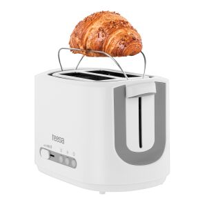 Teesa TSA3302 Toaster mit Croissant auf dem Wärmegestell, 2 Scheiben, 850W - Wasserkocher, Sandwichmaker, Standmixer, Toaster und Entsafter für Obst und Gemüse, Pressen