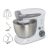 Esperanza EKM024 white and grey stand mixer with whisk, beater, and dough hook