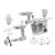 Esperanza EKM025 Cooking Master exploded view of food processor attachments