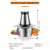 Electric meat grinder, food chopper, 2L capacity, stainless steel, 23cm x 28cm, 220-240V, 50-60Hz, high/low speed