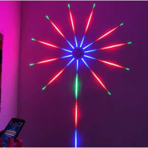 Lumina LED cu efect de artificii, schimbare de culoare, sincronizare muzicală, control prin aplicație, decorare casă, lumini de petrecere - Benzi cu LED-uri