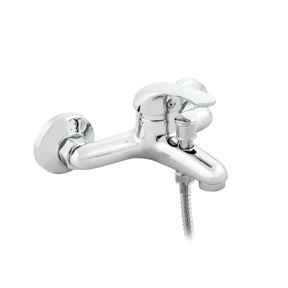 Cseke Jolly Mix - Fali Kádtöltő Csaptelep Zuhanyszettel - Króm