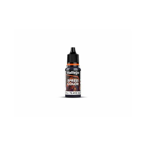 Vallejo Game Color Omega Blue 18ml akril modellfesték miniatúrákhoz, ferde nézetben fehér háttéren - Iskolai festék és festőkellék