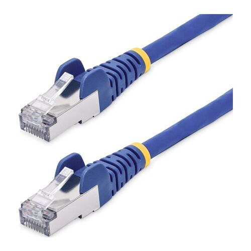 StarTech.com NLBL-1M-CAT8-PATCH kék S/FTP (S-STP) Cat8 hálózati patch kábel, RJ45 csatlakozók közelről - FTP kábel