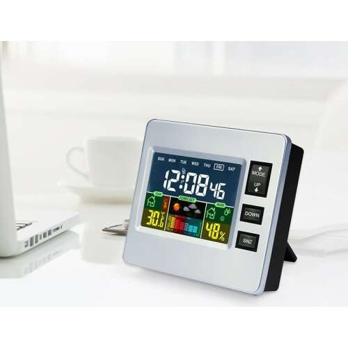 Multifunkciós LCD kijelzős időjárás állomás és asztali óra 73685096