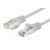 Lanberg Cat.6 FTP 2m szürke patch kábel RJ-45 csatlakozókkal, szögletes nézet fehér háttérrel