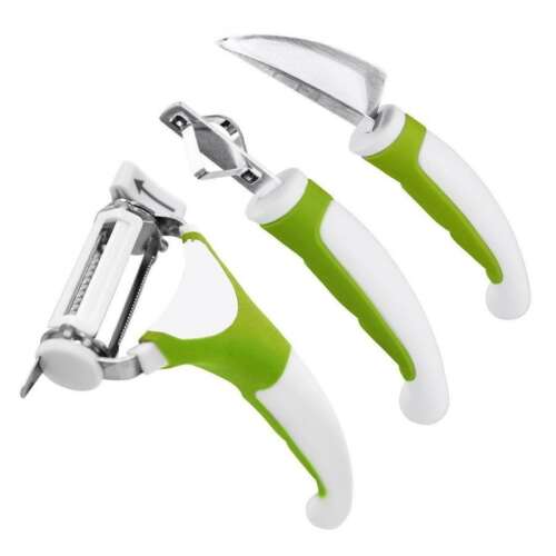 Triple Slicer 3 az 1 ben konyhai multifunkciós hámozó, 3 pengével szeleteléshez, hámozáshoz és julienne-hez