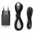 Accessories included with Aiwa CRU-80BT: power adapter, USB cable, AUX cable