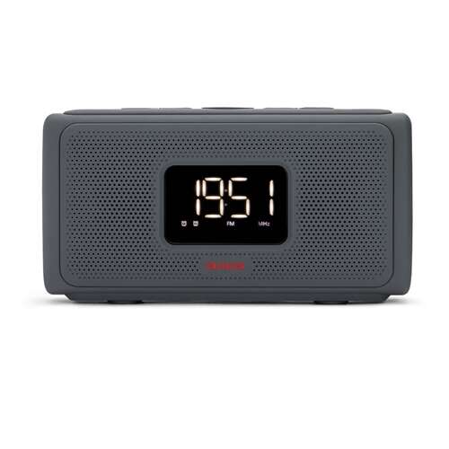 Aiwa CRU-80BT clock radio with digital display, grey