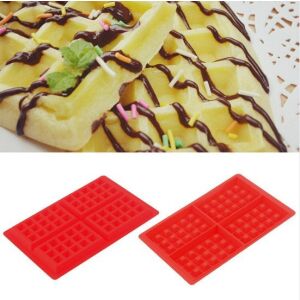 Silikon Waffelform und Waffeln mit Schokolade - Backformen