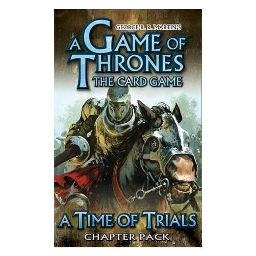 A Game of Thrones LCG: A Time of Trials (Chapter Pack) borítóképe egy lovagot ábrázol lóháton - Kártyajáték