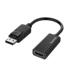 Адаптер Hama DisplayPort към HDMI, черен - Преобразувател на DisplayPort