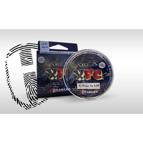 AREA XCF 100M 0.14mm Yellow Fluo fluorocarbon horgászzsinór csomagolásban, vízlepergető bevonattal, vízben láthatatlan - Fluorocarbon zsinór