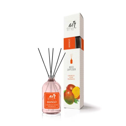 Air Time fapálcikás légfrissítő 50 ml Mango, luxus otthoni illatosító fekete pálcikákkal és eredeti csomagolással - Illatpálca