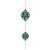 Z16 GARLAND OPENWORK dekoráció GLAM 110 zöld színben, elegáns lézervágott textil girland díszgyöngyökkel a kifinomult lakásdekorációhoz