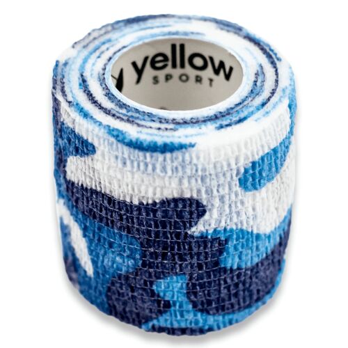 Yellow Sport kék álcázó kohéziós pólya, 5cm x 4.5m öntapadó kötés - Otthoni betegápolás