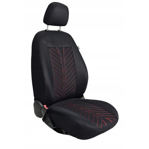 Comfort B autóhuzat Hyundai Getz első 1+1-hez, piros varrással, egyetlen első üléshuzat fejtámlával - Autó üléshuzat